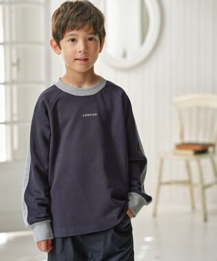 J.PRESS KIDS 【100-130cm】裏毛ラグラン ロゴトレーナー