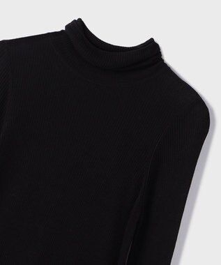 GRACE CONTINENTAL シアーリブニットトップ ブラック