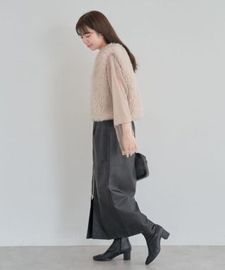 Green Parks 袖チュールドッキングラメプルオーバー Pink