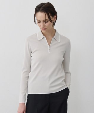 ICB シンセティックフルニードル ハーフジップニット