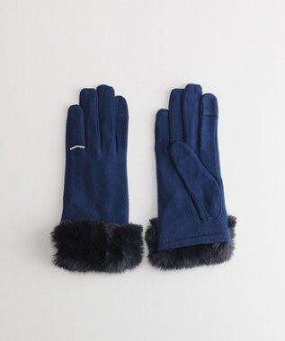 ORuKuBET リングビジューエコファー ジャージグローブ(WOMEN)【タッチパネル対応】