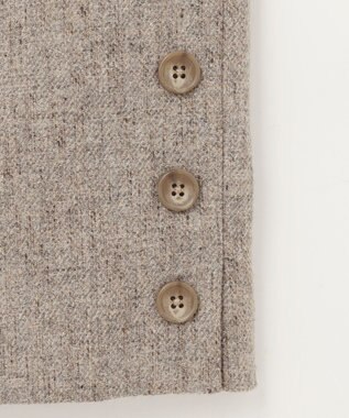 J.PRESS LADIES T/W シャブレーツイル セミワイド パンツ ベージュ系