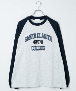 WEGO 【ユニセックス着用ITEM】ラグラングラフィックBIGロンT グレーその他