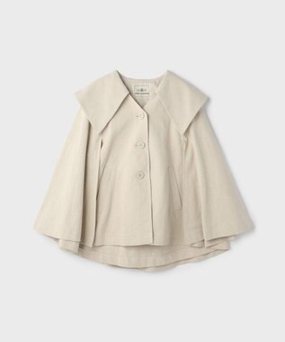 GRACE CONTINENTAL リネンオックスケープジャケット ベージュ