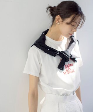 組曲 フロッキーロゴＴシャツ アイボリー系