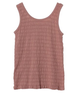 earth music&ecology シャーリングタンクトップ Pink