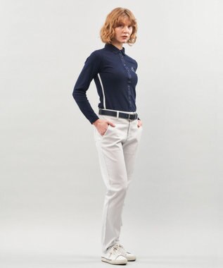 23区GOLF 【WOMEN】【UVケア】カラーシャツ ネイビー系