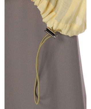 YECCA VECCA 【2点SET】シアーシャツ×Aラインキャミワンピース Yellow