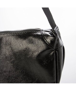 UNBILLION カシュカシュ cachecache / アシンメトリーメタリックショルダーバッグ ブラック