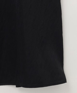 NAVE 【ReNAVE　洗える】グロスサテンスカート ブラック