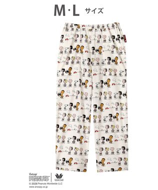WACOAL PEANUTS ボトムス 8分丈 綿100%(本体) スヌーピー レディース FOT269 /ワコール