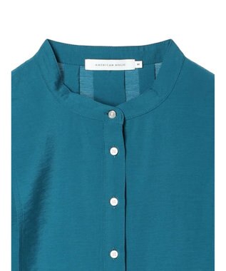 AMERICAN HOLIC 接触冷感バンドカラーチュニック Blue Green