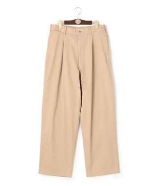 J.PRESS MEN ギザツイルワンタックワイドパンツ ベージュ系