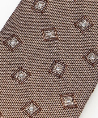 J.PRESS MEN スパンシルクスクエア小紋 ネクタイ ダークブラウン系8