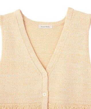 Green Parks ブークレループニットベスト Ecru