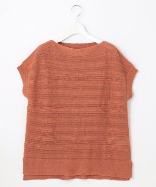 J.PRESS LADIES 【洗える】ヘンプレイヤード ニット オレンジ系