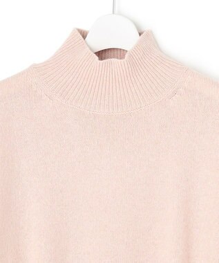 23区 L ウールナイロン ハイネック ニット ヌードピンク系