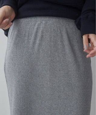 WEGO 【ANGIE VINTAGE】リブマーメイドスカート 杢グレー