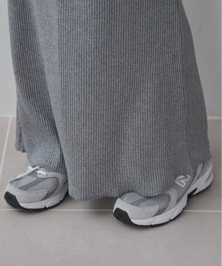 WEGO 【ANGIE VINTAGE】リブマーメイドスカート 杢グレー