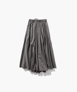 ATON MICRO COTTON SATIN | ギャザースカート CHARCOAL GRAY