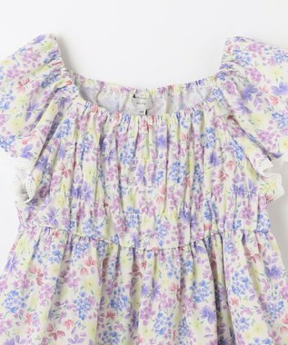 ANY KIDS 花柄 ブラウス オフホワイト系花柄