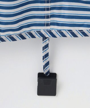 MOONBAT 【撥水】FLAT PURE サイクル レインポンチョ ボーダー 自転車 収納袋付き ネイビーブルー