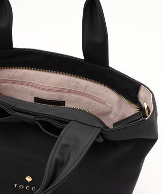 TOCCA 【大人百花掲載】【撥水】RIBBON BRICK TOTE M トートバッグ M ブラック系