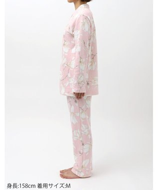 WACOAL パジャマ 長袖 長ズボン 綿混(本体) あったか レディース WDW438 /ワコール ピンク