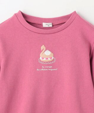 ANY KIDS 【春まで主役】アニマル発泡プリントトレーナー チェリーピンク