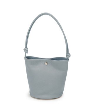 TOPKAPI 【Breath TOPKAPI】シュリンクレザー ノットハンドル 2way ショルダーバッグ ブルーグレー