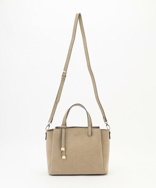 LA BAGAGERIE 【MONICA】ボウタイリボンハンドバッグ ライトベージュ