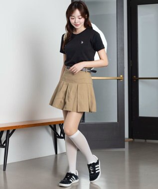 WEGO 【SMLサイズ展開】U.S. POLO ASSN.別注コンパクトTシャツ ブラック