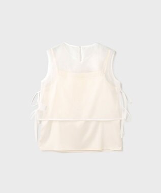 GRACE CONTINENTAL メッシュフラワートップ ホワイト