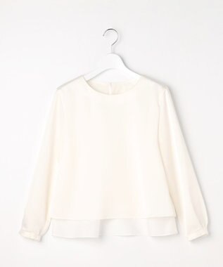 J.PRESS LADIES L ハンマーサテン カットソー ホワイト系