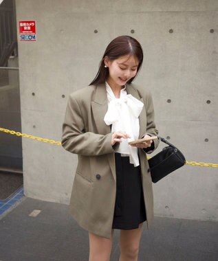 Green Parks AnriettMusee シアーボウタイブラウス Off White