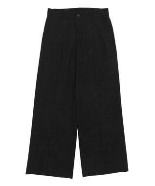 WEGO 【セットアップ対応】ワイドストレートスラックス ブラック