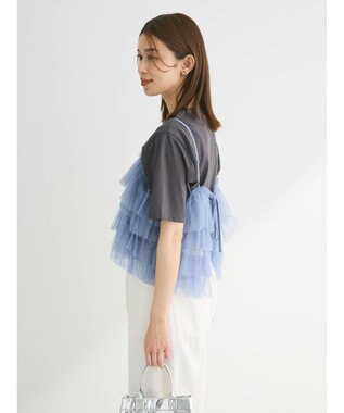 Green Parks ・ＥＬＥＮＣＡＲＥ　ＤＵＥ　２ｗａｙラメチュールフリルキャミ Blue