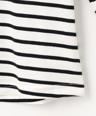 ANY KIDS 【チェリーベリーシリーズ】刺繍 ブラウス ホワイト×ブラックボーダー