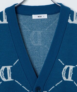 WEGO オーバーフィットロゴカーディガン 柄3
