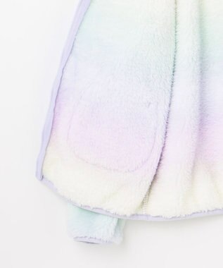 ANY KIDS ネコポケットボアブルゾン レインボー×ミント