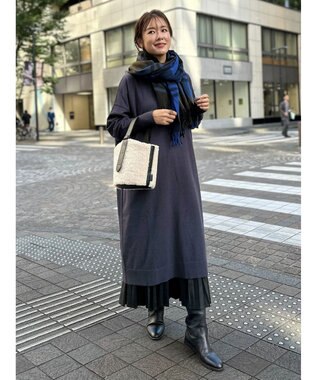 Green Parks オーバーサイズニットワンピース Charcoal Gray