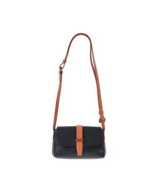 genten サドルベルト ヌオーバ 横型コンパクトショルダーバッグ クロ