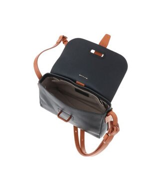 genten サドルベルト ヌオーバ 横型コンパクトショルダーバッグ クロ