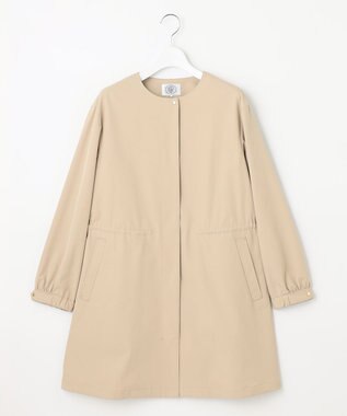 J.PRESS LADIES S 【洗える】 ソロテックスドライツイル ノーカラー コート ベージュ系