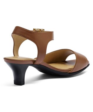 ASICS WALKING ペダラ ヒールサンダル 2E 5.0cmヒール ブラウン系