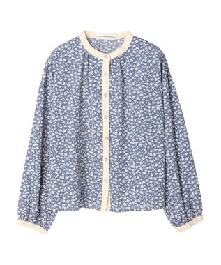 Green Parks ・ＥＬＥＮＣＡＲＥ　ＤＵＥコバナパイピングブラウス Blue