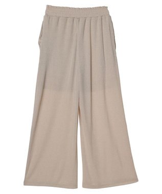 earth music&ecology ラメリブパンツ Gold