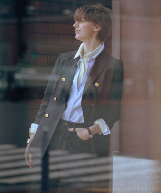 J.PRESS LADIES 【WEB限定・洗える】クラシックピンオックス シャツ サックスブルー系