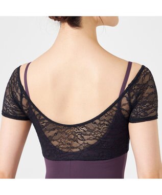 Chacott 【AKANE TAKADA】レイヤードレオタード ブラックベリー