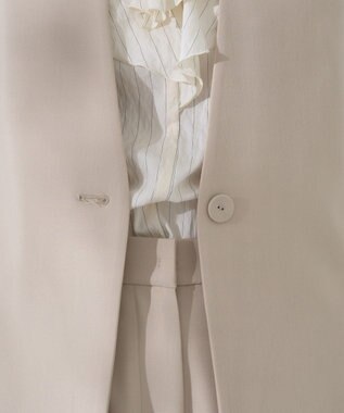 YECCA VECCA ストレッチノーカラージャケット Light Beige